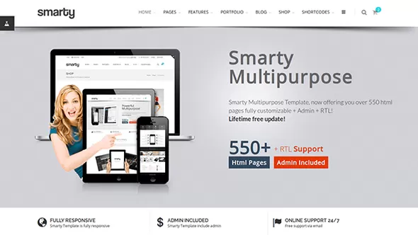 Smarty v5.0.4 - Website + Admin + RTL