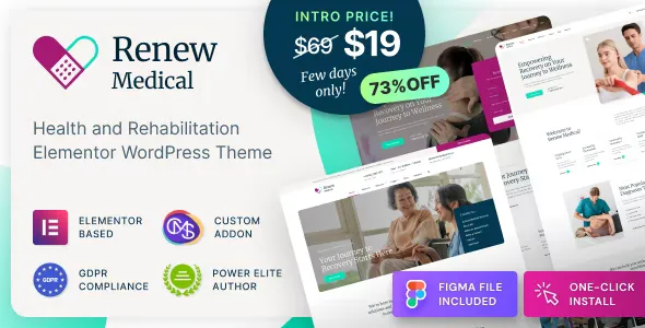 Renew Medical v1.0.1 - Physiotherapy & Rehabilitation Clinic Medical WordPress Theme