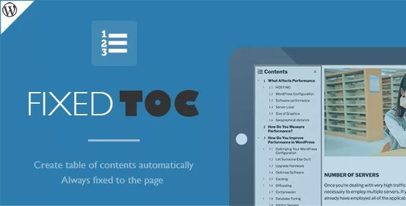 Fixed TOC v3.1.28 - Table of Contents for WordPress Plugin