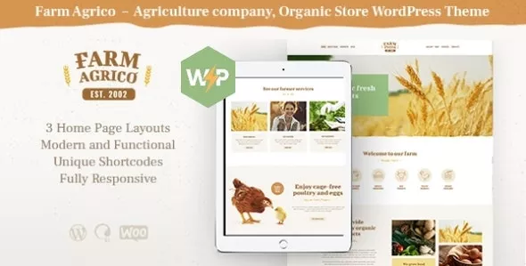 Farm Agrico v1.3.7 - Agricultural Business & Organic Food WordPress Theme