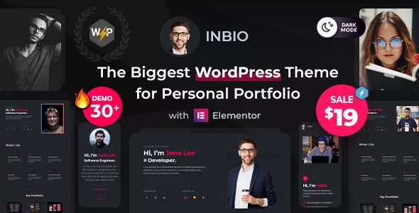 InBio v2.6.0 - Personal Portfolio / CV WordPress Theme