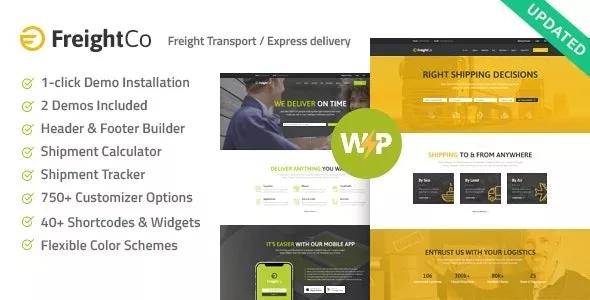 FreightCo v1.1.7 - Transportation & Warehousing Shipping WordPress Theme