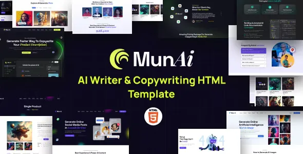 MunAi v1.0.1 - AI Writer & Copywriting HTML Template