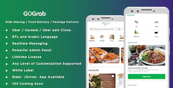 Careem Clone - All In One Multi Service APP Solution (Taxi, Food and Parcel Delivery)