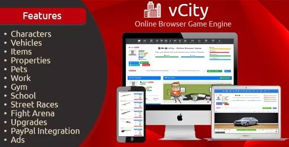 vCity v2.8 - Online Browser Game Platform