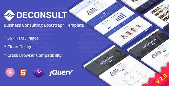 Deconsult - Business Consulting Bootstrap4 Template + RTL