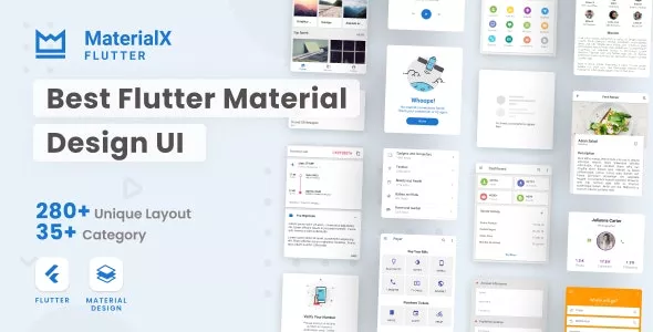 MaterialX Flutter v2.3 - Flutter Material Design UI Components