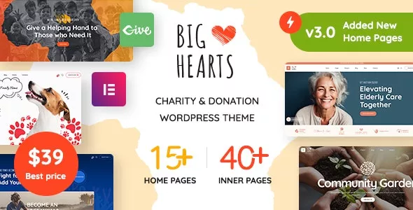 BigHearts v3.0.0 - Charity & Donation WordPress Theme
