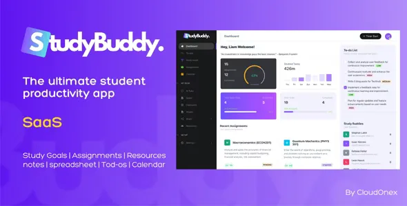 StudyBuddy SaaS v1.3.3 - Collaborative Student Productivity Tool