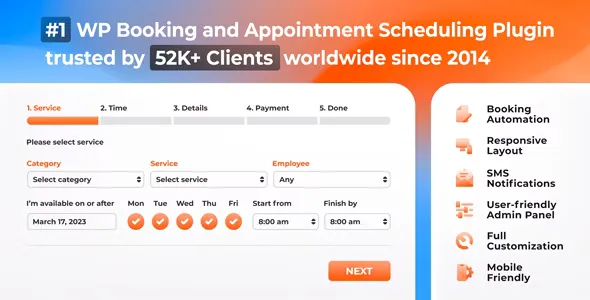 Bookly Pro v7.7 - Appointment Booking and Scheduling Software System