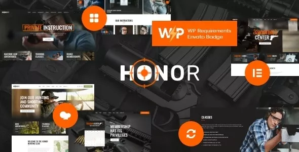Honor v1.4.1 - Multi-Purpose Shooting Club & Weapon Store WordPress Theme + Elementor