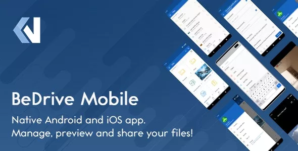 BeDrive Mobile v1.0.8 - Native Flutter Android and iOS App for File Storage PHP Script