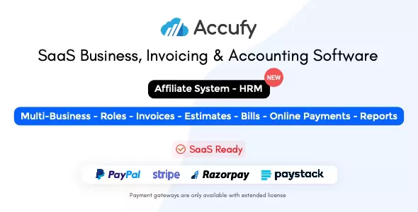 Accufy v2.6 - SaaS Business & Accounting Software
