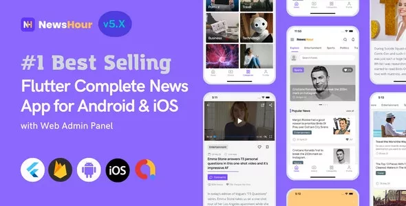 News Hour v5.0.8 - Flutter News App for Android & iOS with Admin Panel