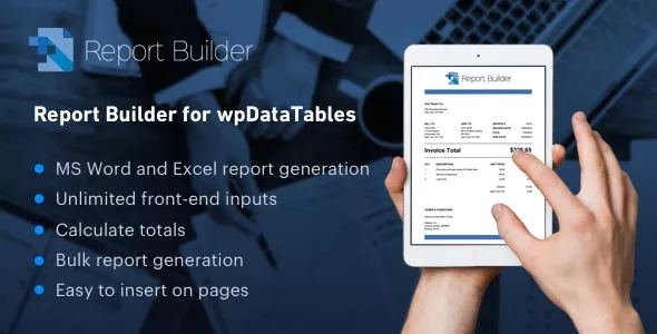 Report Builder Addon for wpDataTables v1.3.6 - Generate Word DOCX and Excel XLSX Documents