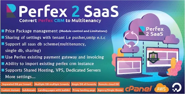 Perfex CRM SaaS Module v0.2.4 - Transform Your Perfex CRM into a Powerful Multi-Tenancy Solution