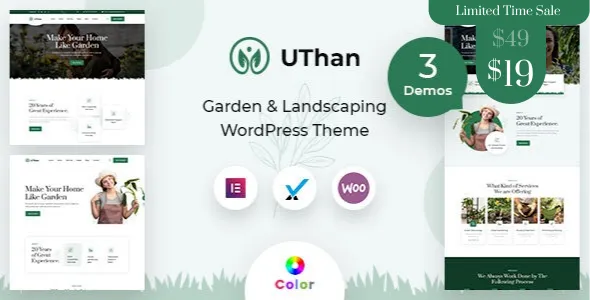 Uthan v2.0.1 - Landscaping Gardening WordPress Theme + RTL