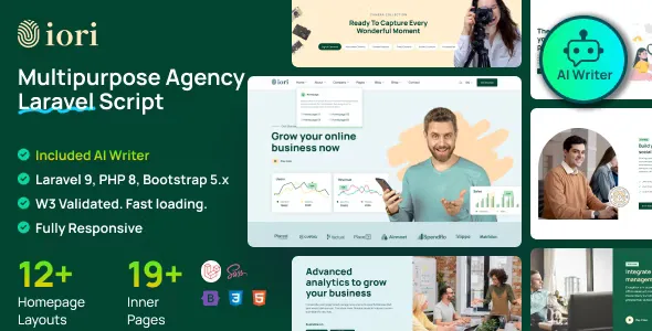 Iori v1.6.9 - Business Website for Company, Agency, Startup with AI Writer Tool & Shopping Cart