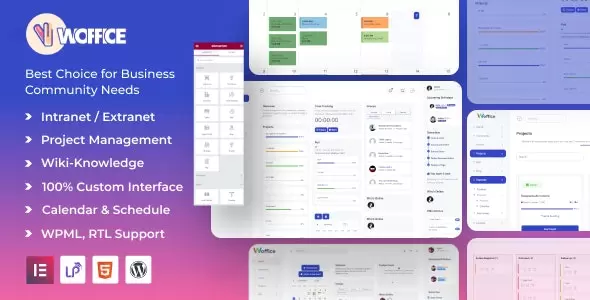 Woffice v5.4.7 - Intranet, Extranet & Project Management WordPress Theme