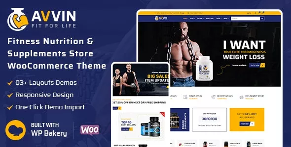 Avvin v1.4 - Fitness Nutrition and Supplements Store WooCommerce Theme