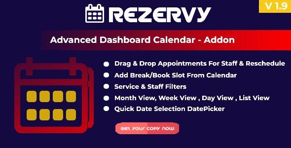 Rezervy - Drag & Drop, Month, Week, Day , List View & Filters Appointments Calendar v1.9