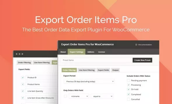 Export Order Items Pro for WooCommerce v2.1.29