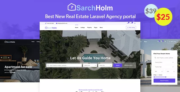 Sarchholm v2.0.5 - Real Estate Laravel Multilingual Agency Portal