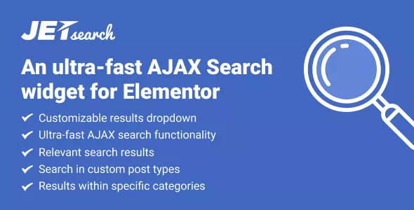 JetSearch v3.4.0 - AJAX Search Widget for Elementor