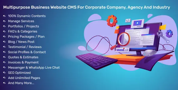 Multipurpose Business Website CMS for Corporate Company, Agency and Industry v4.1.0