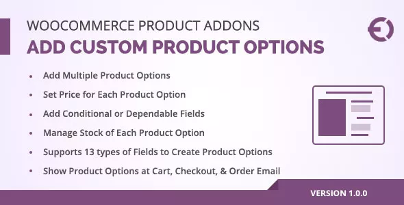 WooCommerce Custom Product Addons, Custom Product Options v5.1.0