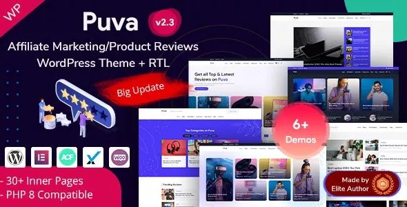 Puva v2.3 - Online Blogging & Affiliate Product Reviews WordPress Theme