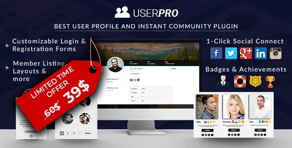 UserPro v5.1.9 - Community and User Profile WordPress Plugin