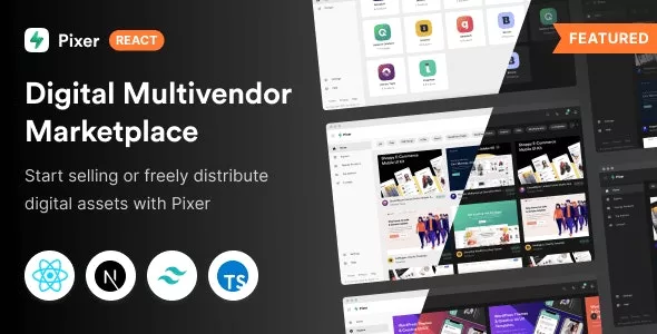 Pixer-React Multivendor Digital Marketplace Template v4.1.0