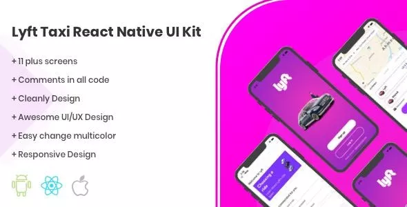 Lyft - React Native UI Kit Taxi Template