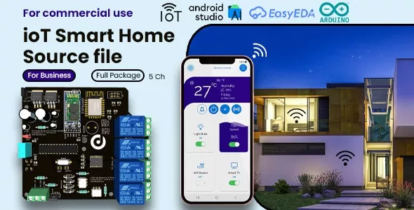 ioT Smart Home Automation Android App + Circuit + Gerber v3.0