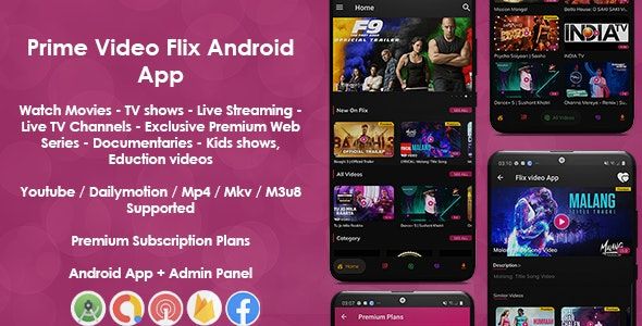 Prime Video Flix App: Movies - Shows - Live Streaming - TV - Web Series - Premium Subscription Plan v8.1