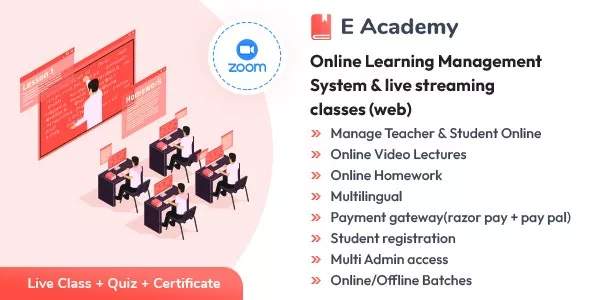 E-Academy - Online Learning Management System & Live Streaming Classes (Web)