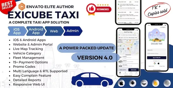 Exicube Taxi App v4.1.0