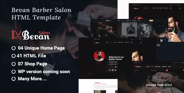 Bevan - Barber Salon Bootstrap 4 HTML Template