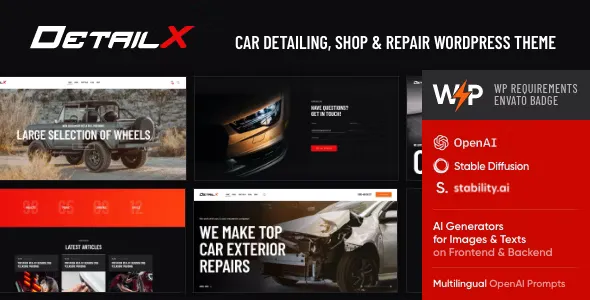 DetailX v1.6.0 - Car Detailing, Shop & Repair Theme