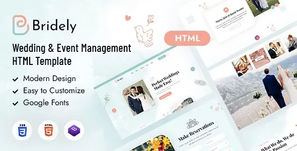Bridely - Wedding & Event Management HTML Template