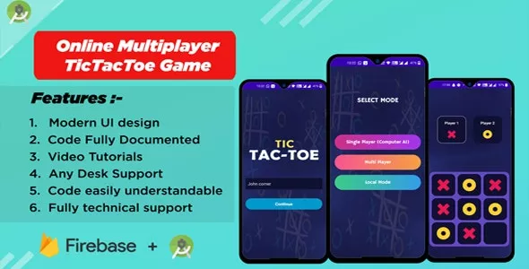 Multi Player Tic Tac Toe Game Using Firebase Realtime Database