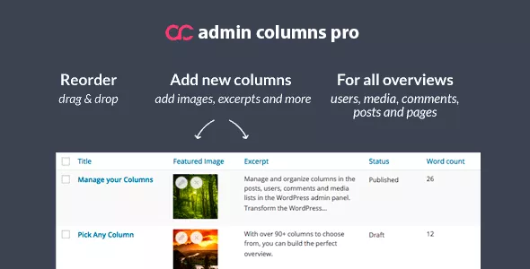 Admin Columns Pro v6.4.8 - Wordpress Column Manager Admin Panel