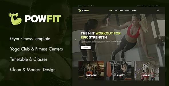 PowFit - Gym Fitness Joomla Template