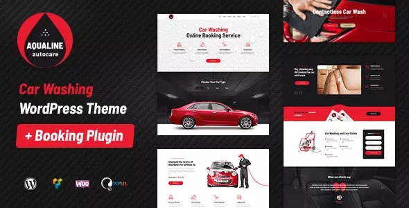 Aqualine v1.2.2 - Car Washing Service with Booking System WordPress Theme