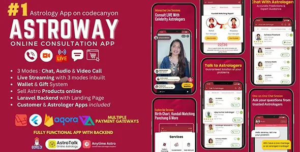 Astroway v1.6 - Astrology Consultation App with PHP Backend