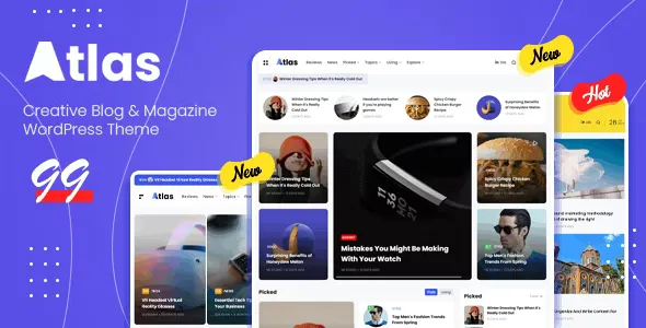 Atlas v2.0.9 - Creative Blog & News WordPress Theme