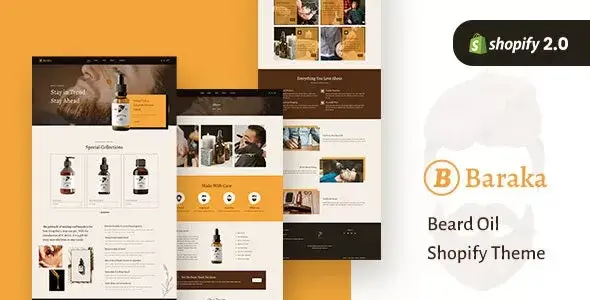 Baraka v1.2 - Beard Oil, Beauty Cosmetic Store Shopify Theme