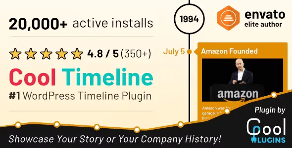 Cool Timeline Pro v4.8.3 - Horizontal & Vertical Timeline Plugin for WordPress