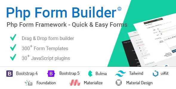 PHP Form Builder v6.0.4 - Advanced HTML Forms Generator with Drag & Drop